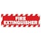 Signmission Fire Extinguisher 18in Non-Slip Floor Marker, 16" L, 16" H, FD-2-R-16-99844 FD-2-R-16-99844 - alternate 1